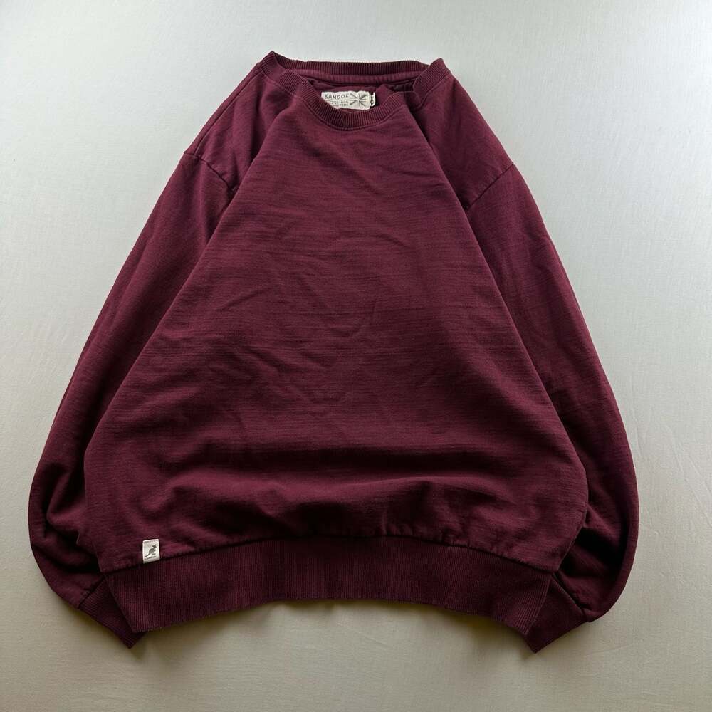 Kangol Recycled Cotton Blend Crewneck Sweatshirt Maroon